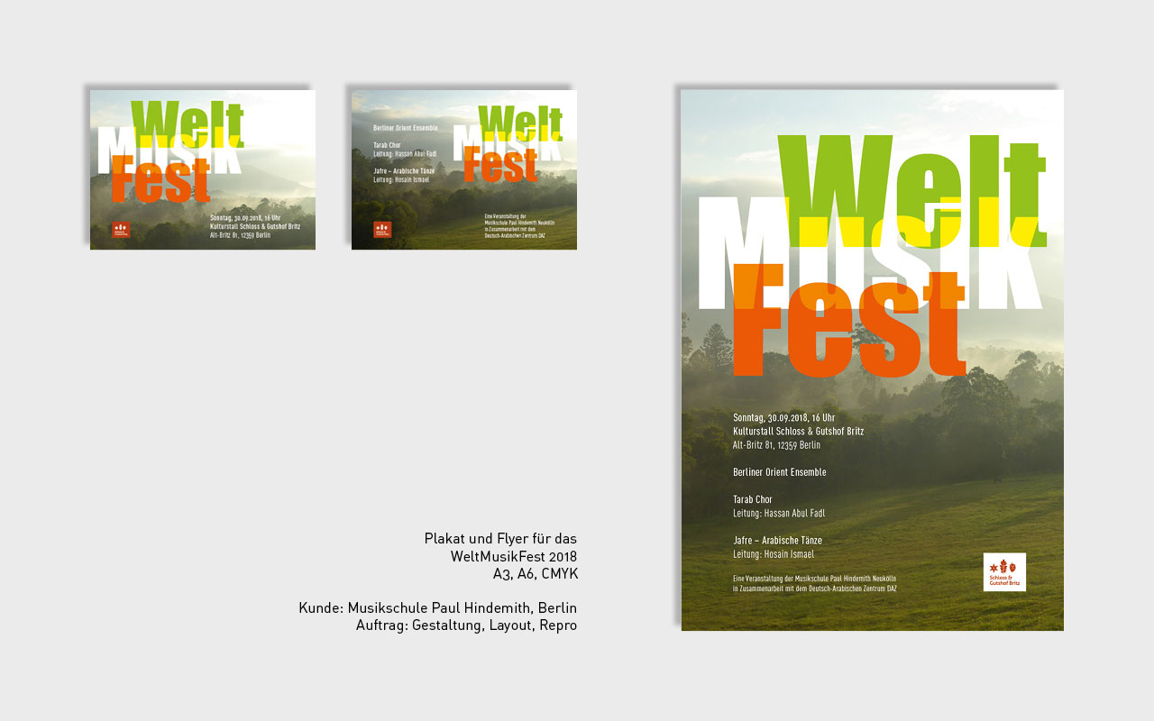 Musikschule Paul Hindemith, Layout, Repro, Gestaltung