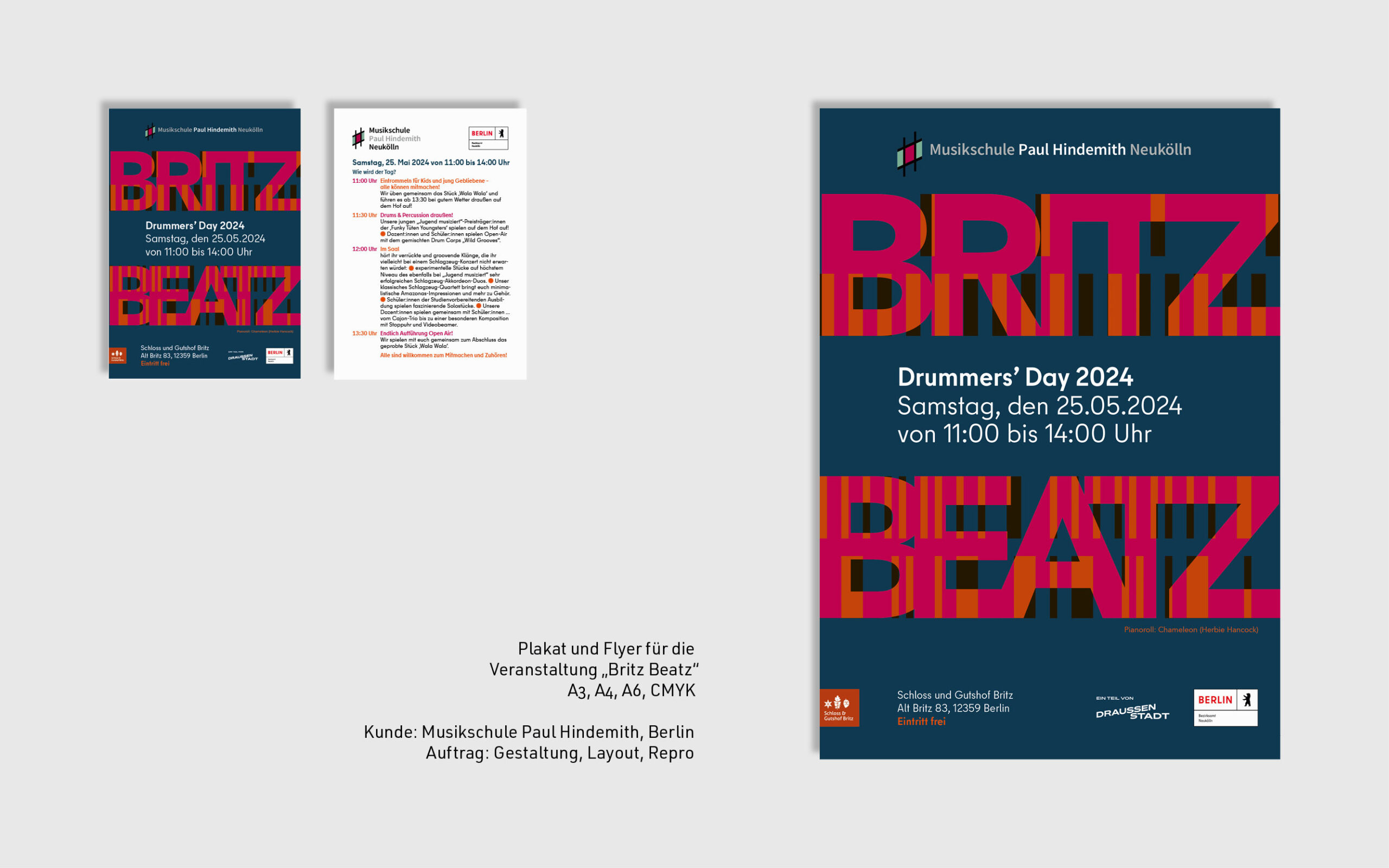 Musikschule Paul Hindemith, Layout, Repro, Gestaltung