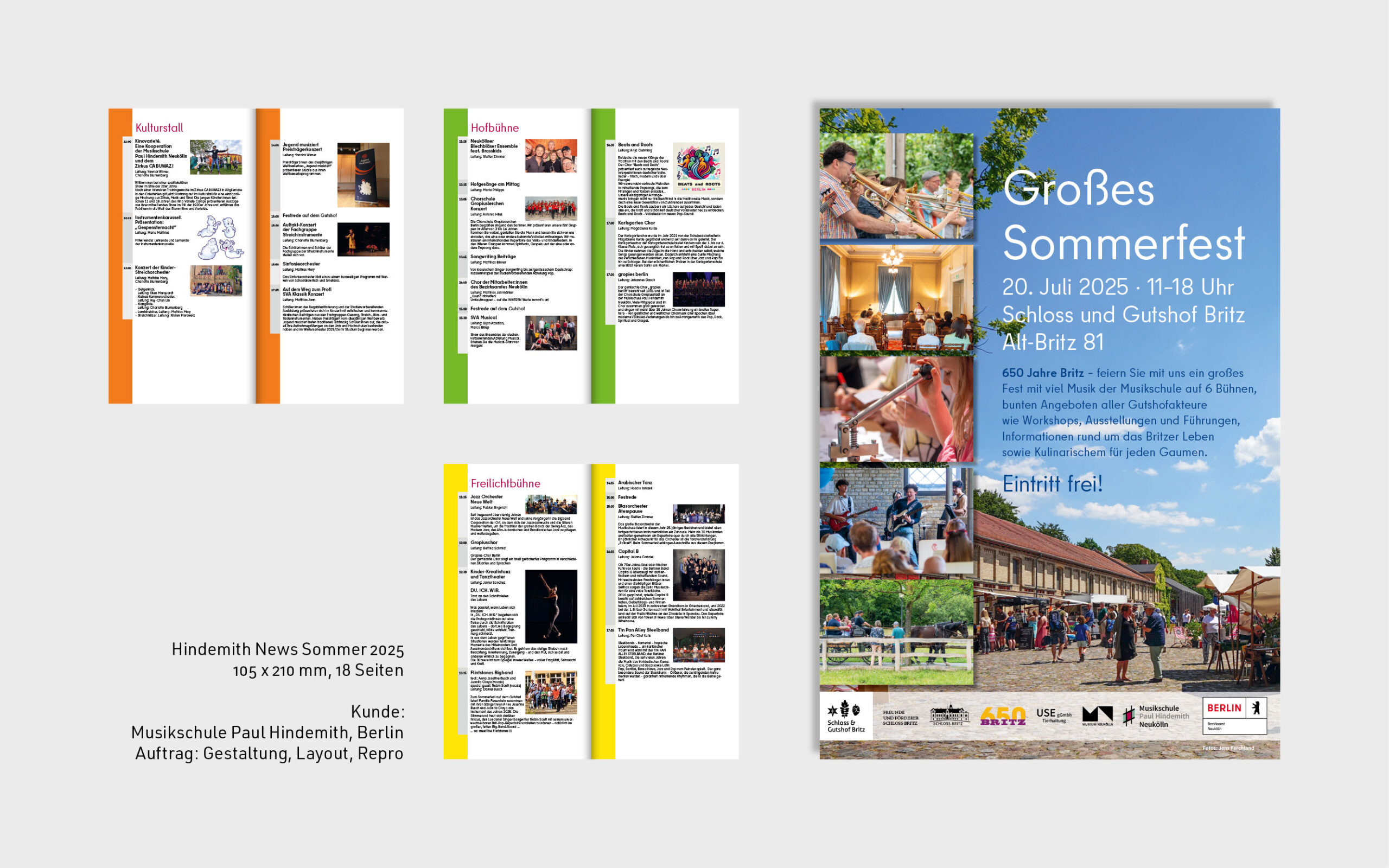 Musikschule Paul Hindemith, Layout, Repro, Gestaltung