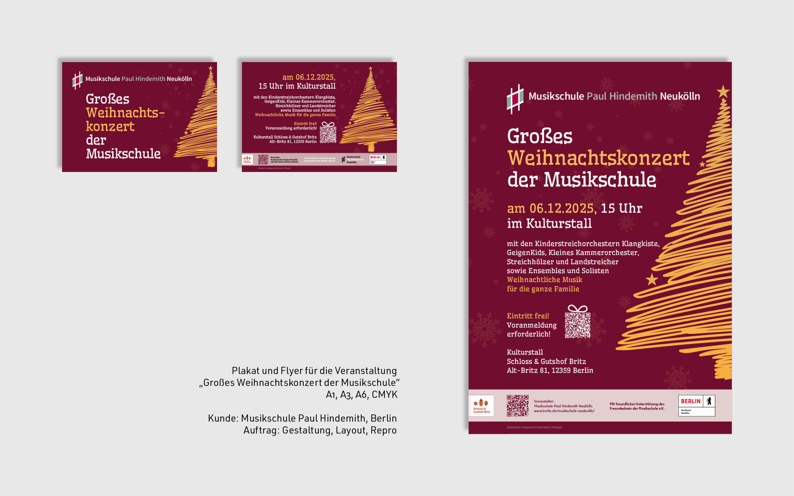 Musikschule Paul Hindemith, Layout, Repro, Gestaltung