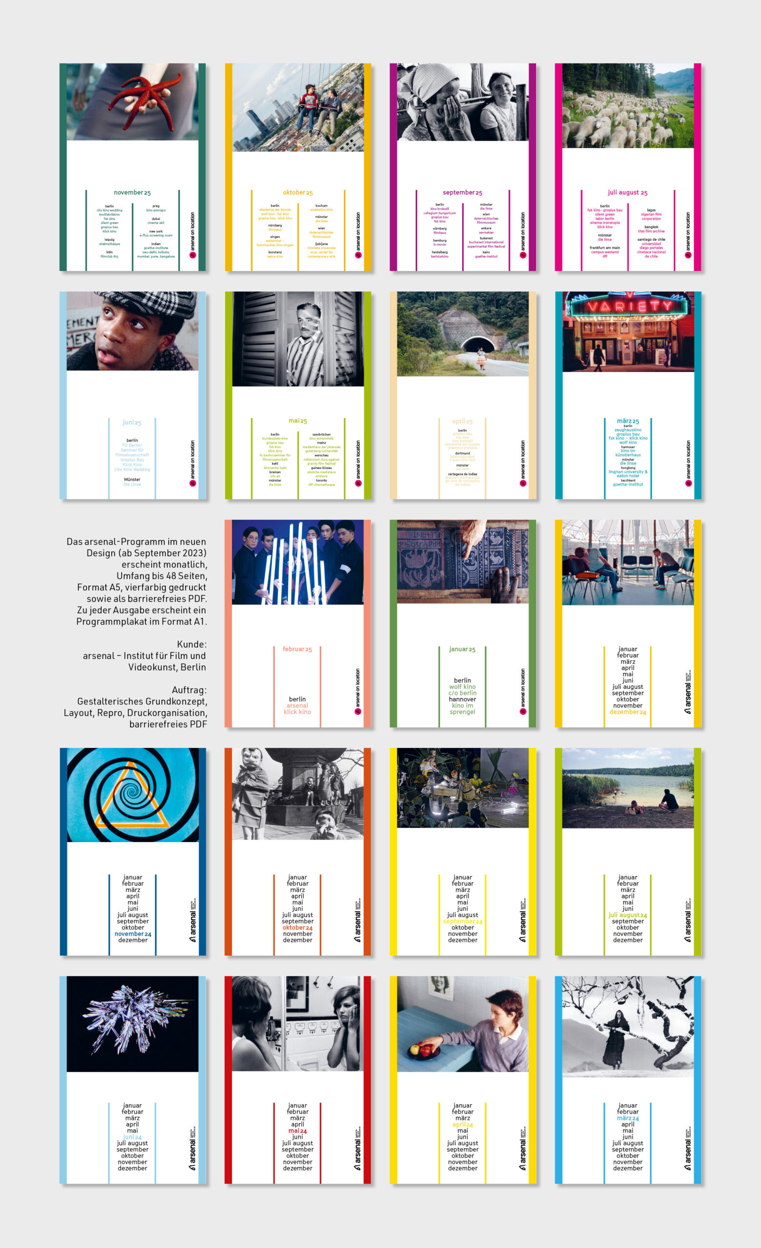 arsenal Programm, Layout, Repro, Gestaltung, Herstellung
