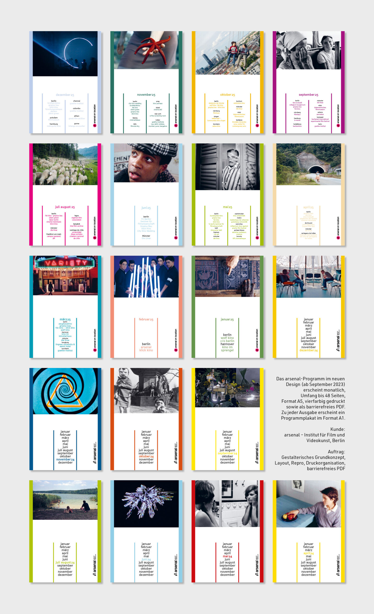 arsenal Programm, Layout, Repro, Gestaltung, Herstellung