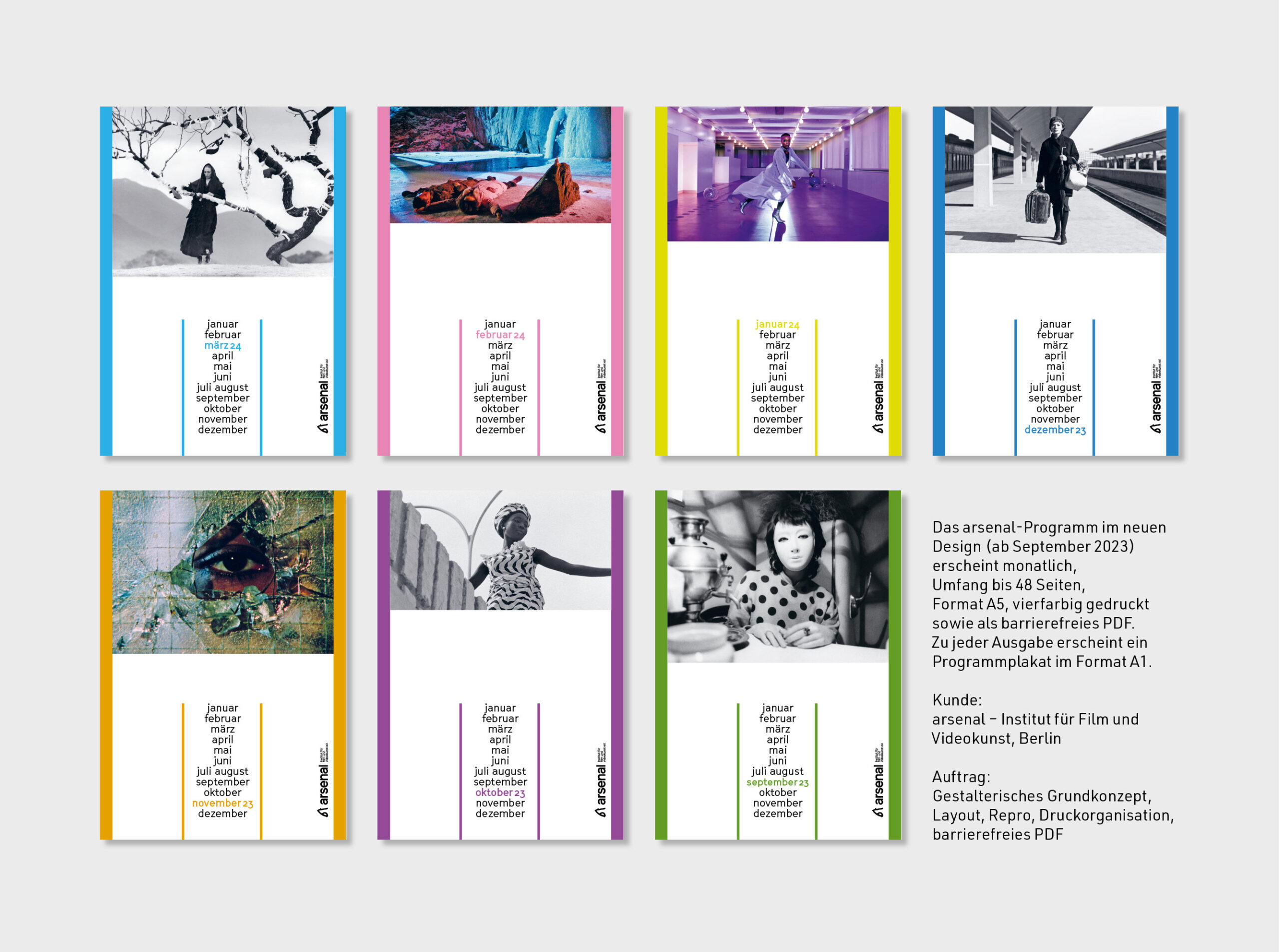 arsenal Programm, Layout, Repro, Gestaltung, Herstellung